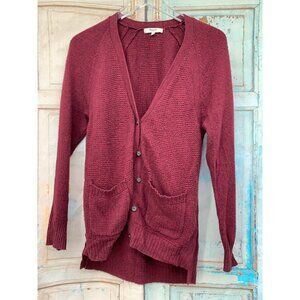 Madewell   S Maroon   62% Cotton, 20% Viscose, 18% Nylon